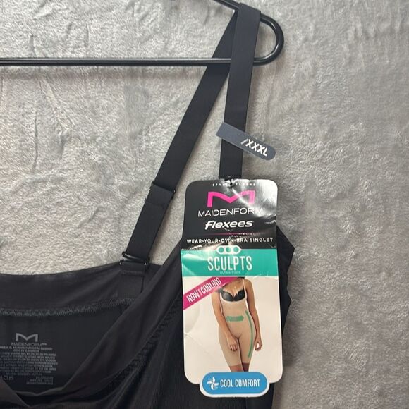 NWT New Maidenform Flexees Black Wear Your Own Bra Singlet Shapewear Size 3XL - Picture 2 of 10